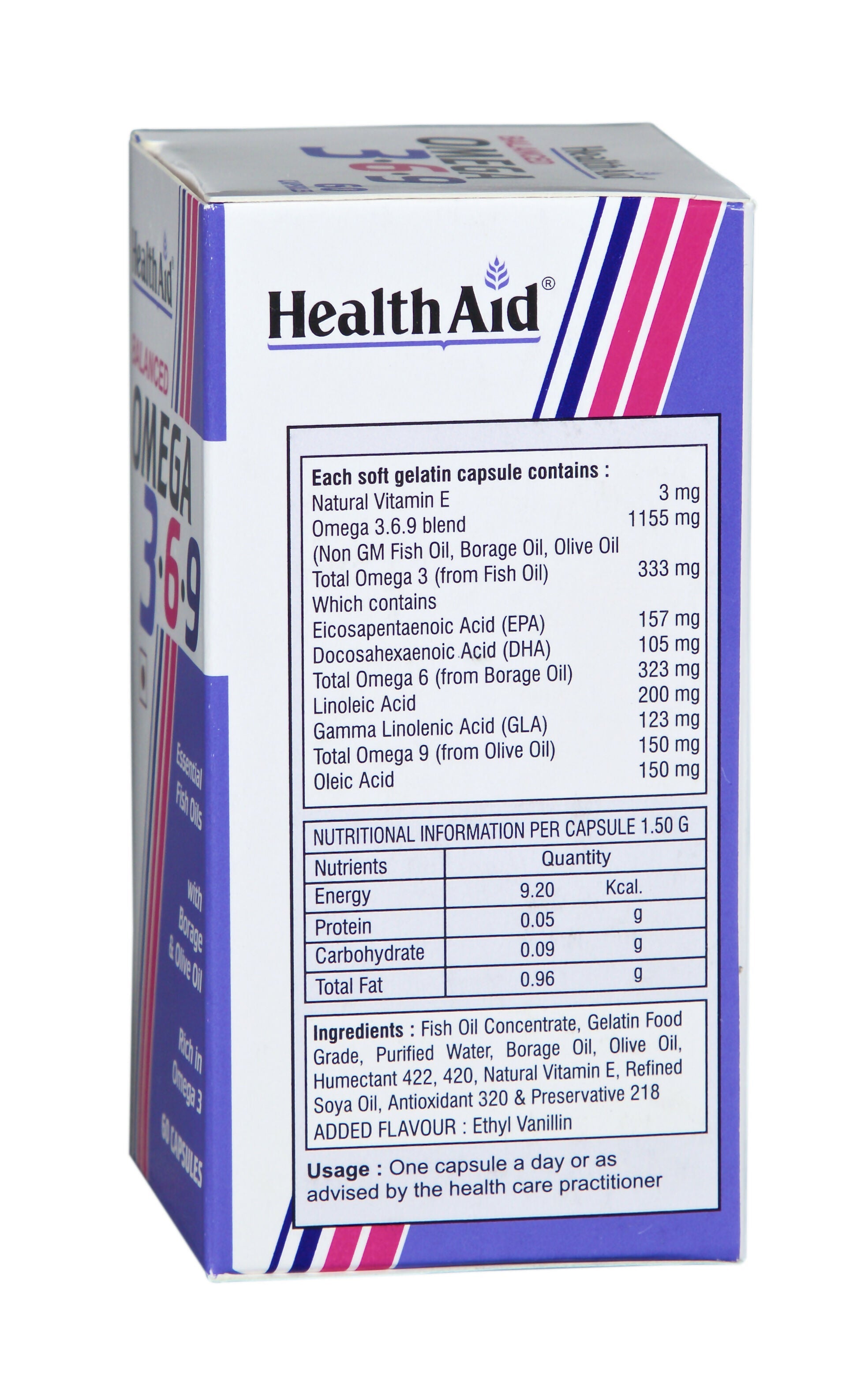 HealthAid Balanced Omega 3.6.9 Capsules - Distacart