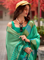 Anaita Light Green Designer Weaving Pure Silk Saree With Blouse - Distacart