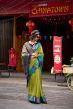 Anaita Green Designer Weaving Pure Silk Saree With Blouse - Distacart