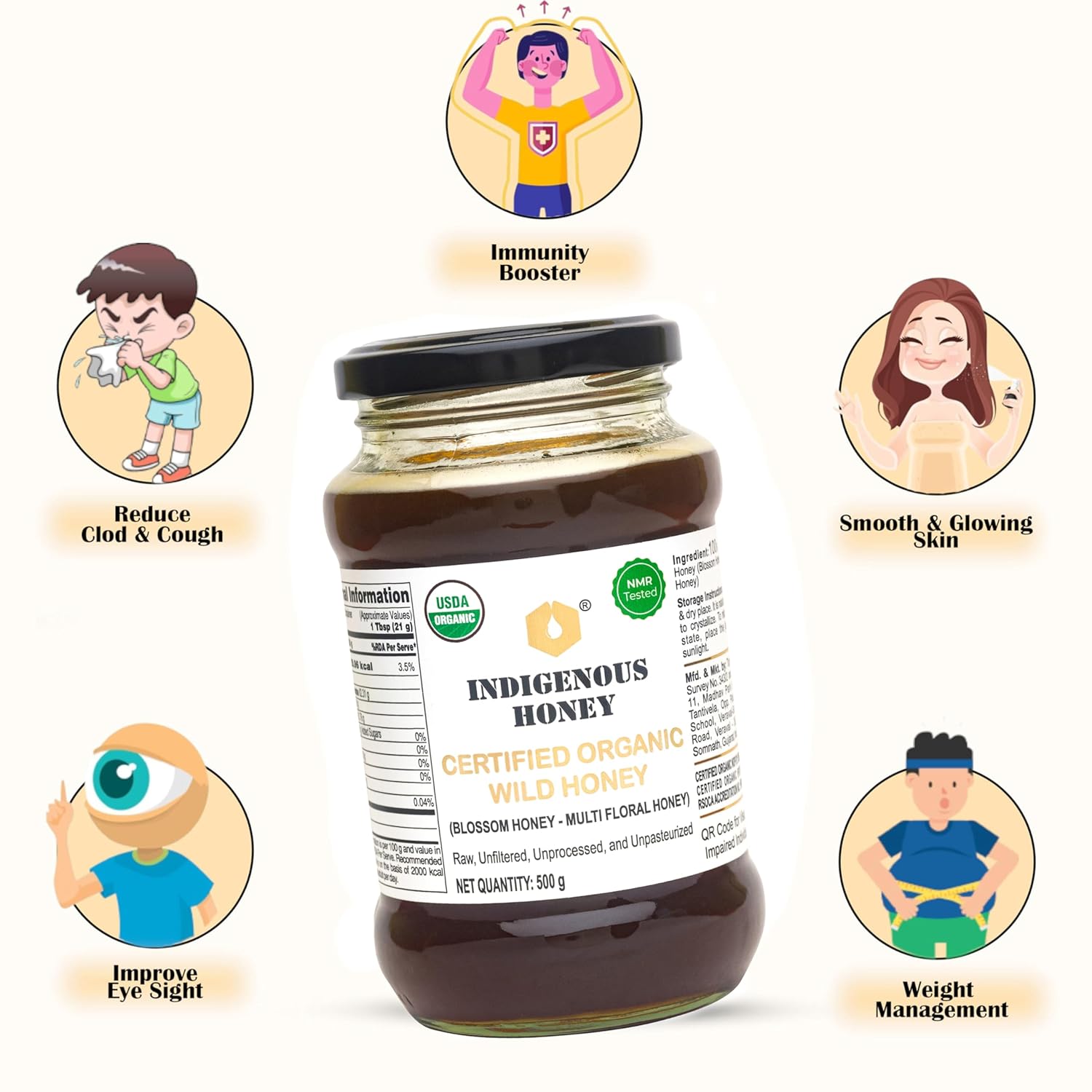 Indigenous Honey Raw Organic Honey Unprocessed Unfiltered Unpasteurized Pure Natural Original Honey - Distacart