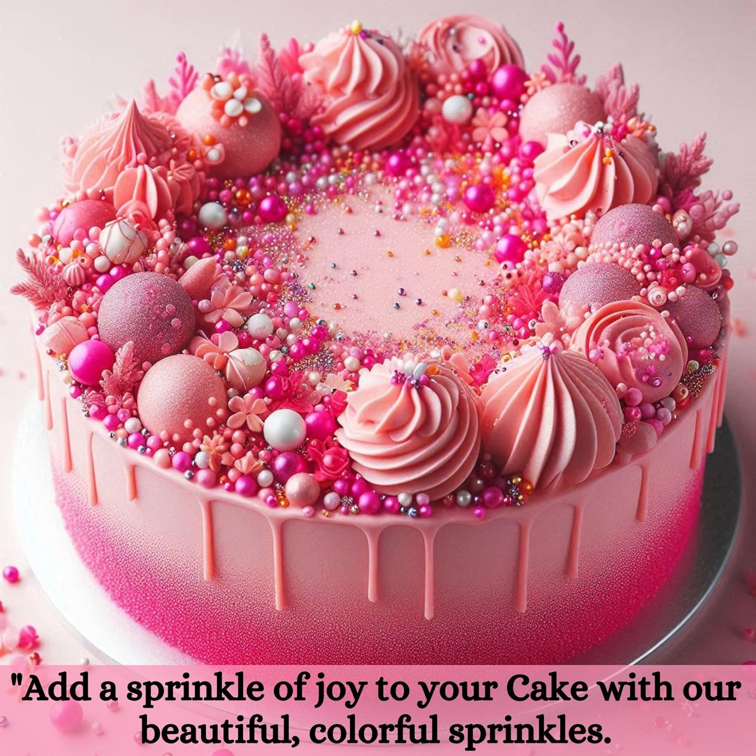 hot pink sprinkles bottle for decoration bottle 100 g