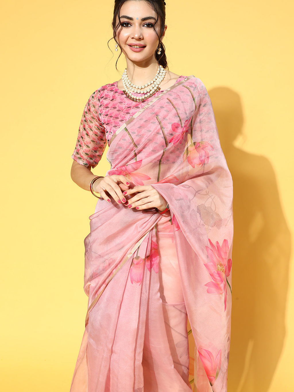 Saree Mall Floral Saree - Distacart