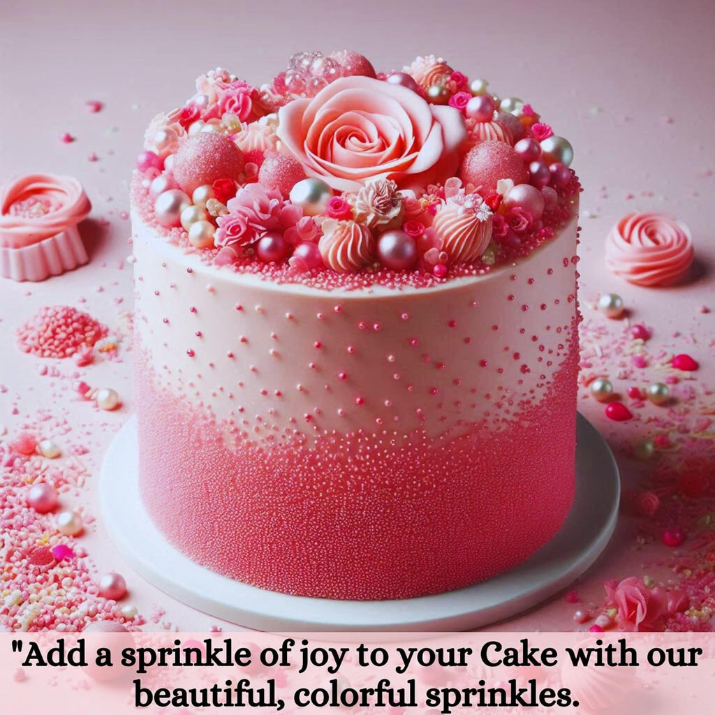 rose pink sprinkles bottle for decoration bottle 100 g