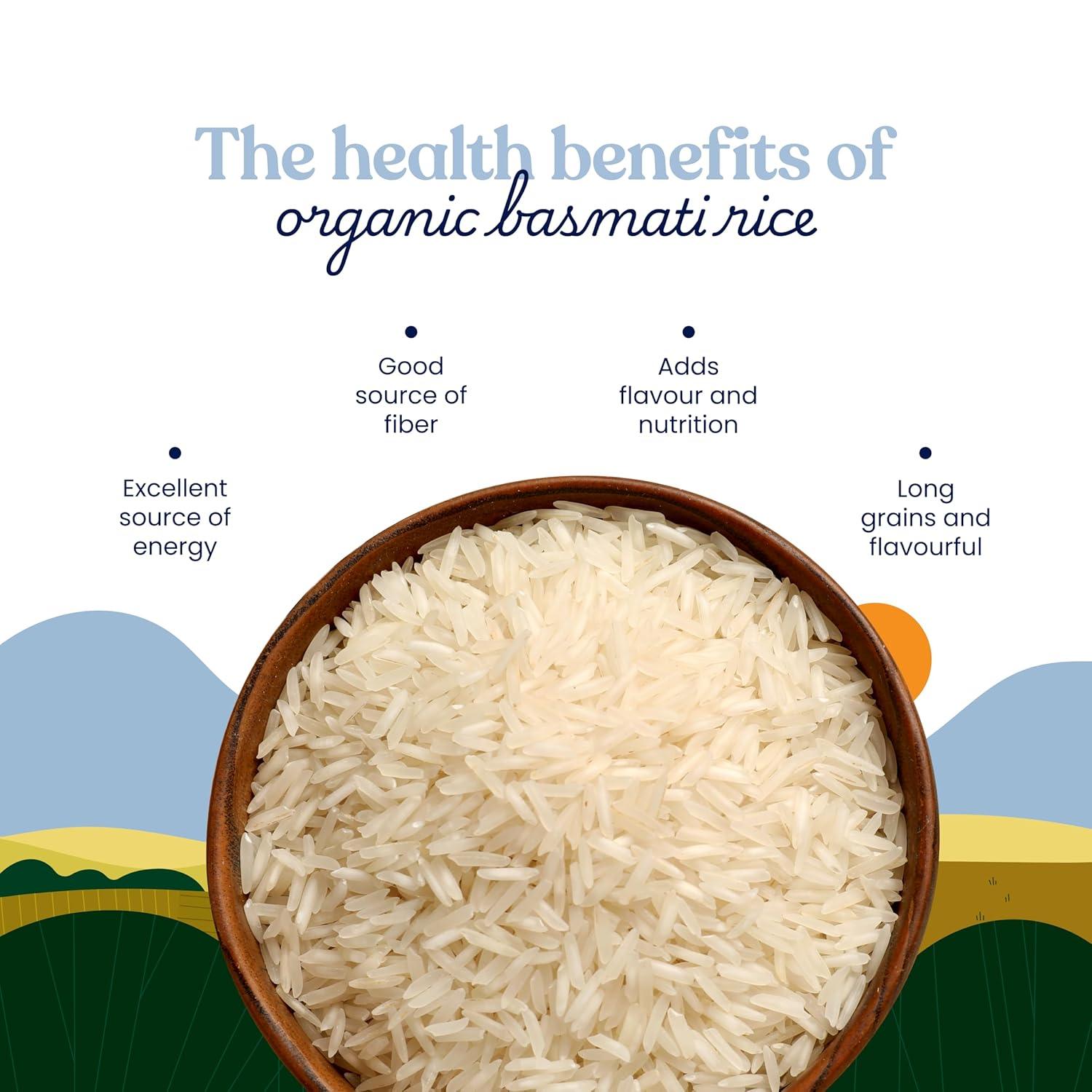 Bharat Vedica Organic Basmati Rice - Organic Basmati Chawal - Distacart