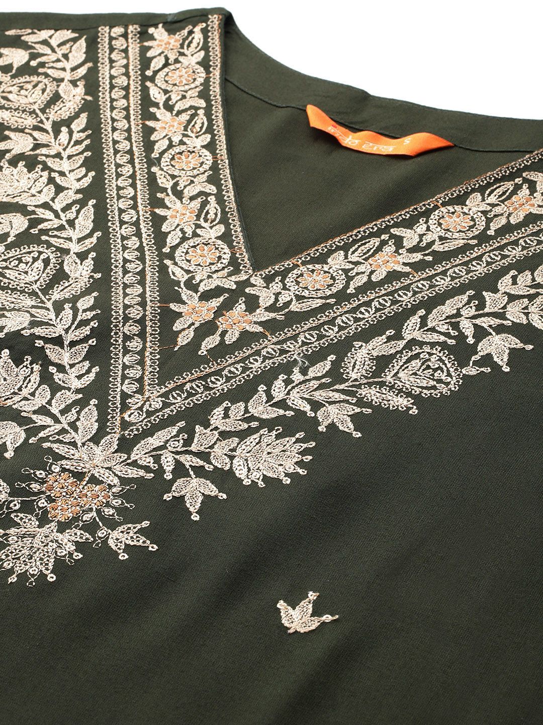Indo Era Ethnic Motifs Embroidered Thread Work Kurta with Salwar & With Dupatta - Distacart