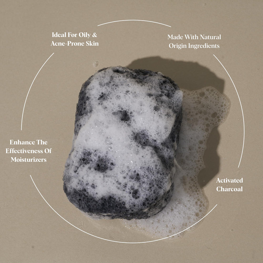 ILEM JAPAN Natural Konjac Sponge Body (Charcoal)