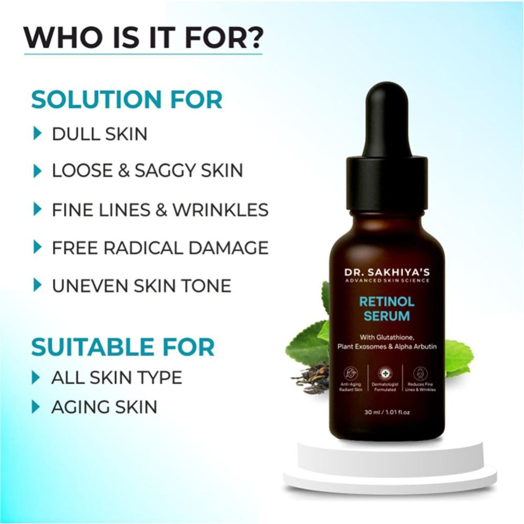 Dr.Sakhiya 2% Retinol Face Serum Anti-Aging & Skin Renewal Formula - Distacart