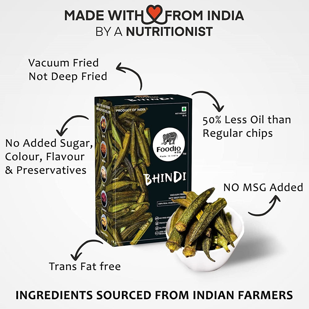 Foodio Bhindi Vacuum Fried Chips