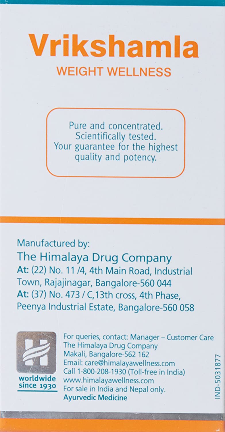 Himalaya Wellness Pure Herbs Vrikshamla Weight Wellness - 60 Tablets - Distacart