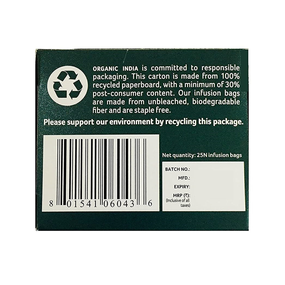 Organic India Tulsi Brahmi Tea 25 Tea Bags - Distacart
