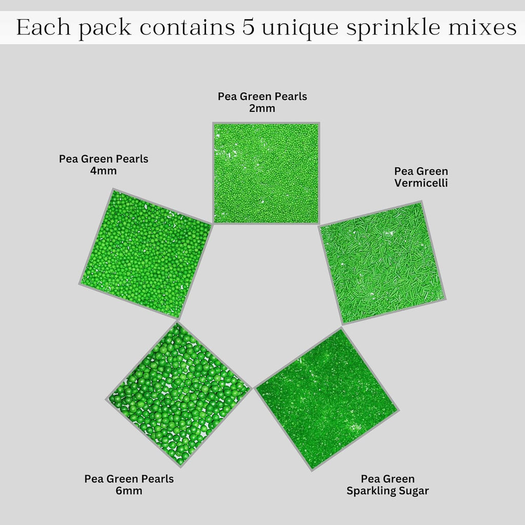 sprinkles for cakes cupcakes decoration usp 11pea green