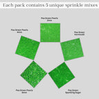 sprinkles for cakes cupcakes decoration usp 11pea green