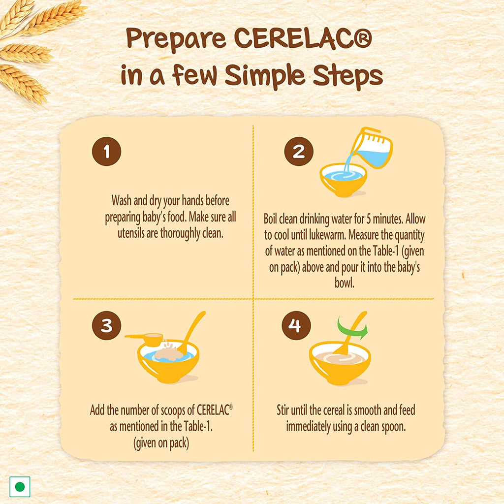 Nestle Cerelac Baby Cereal with Milk - Wheat, From 6-12 Months - Distacart