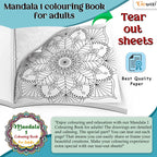 Art Therapy Mandala Adult Colouring Book 1: Mandala Colouring Book, Adult Coloring Book Kit with 12 Sketch Pens, Fun for Adults, Relaxing Coloring workbook