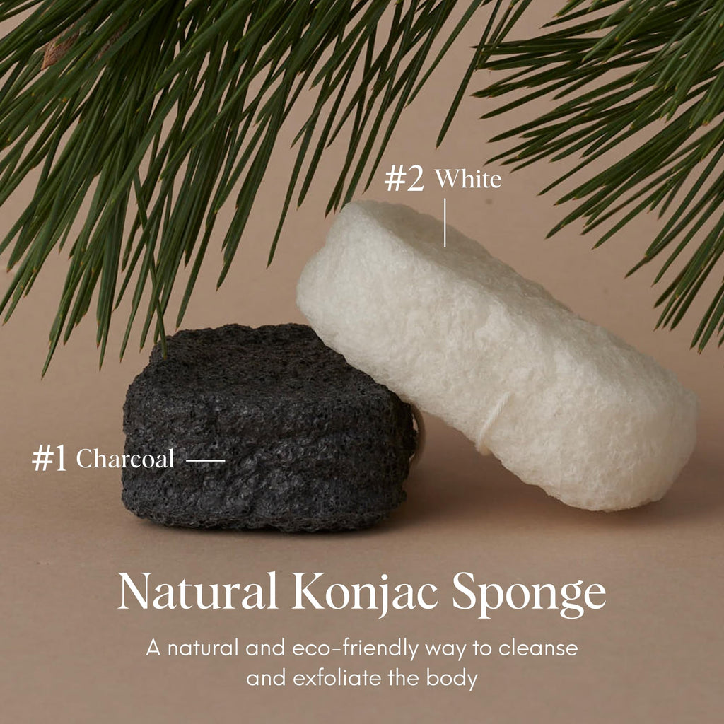 ILEM JAPAN Natural Konjac Sponge Body (Charcoal)