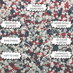 patriotic sprinkles for decoration 07 120 gm
