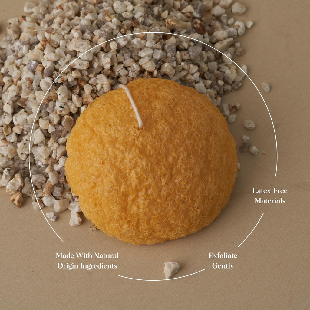 ILEM JAPAN Natural Japanese Konjac Sponge Face | Suitable For Sensitive & Dry Skin | Gentle & Non-Irritating | Remove Dead Skin Cells | 6g