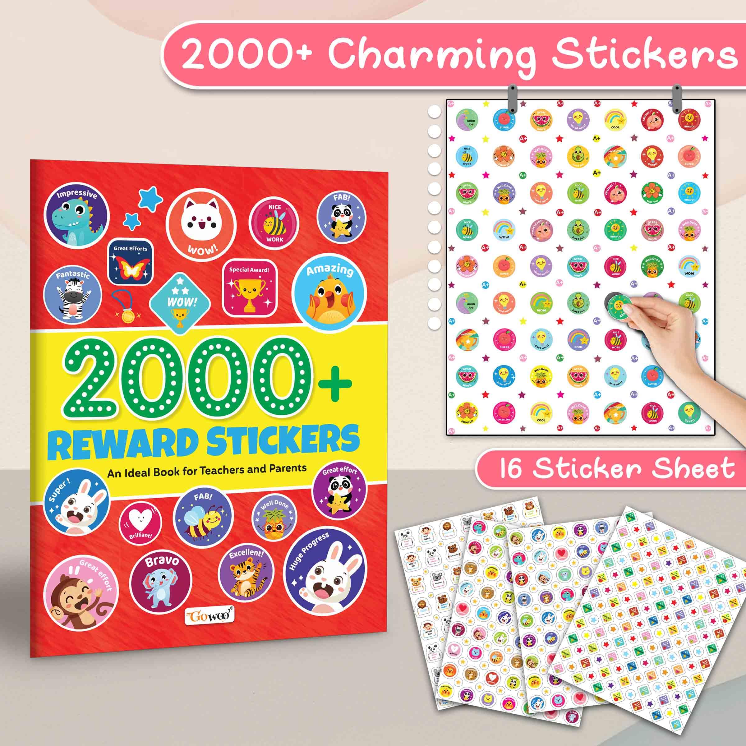 "2000+ Reward Stickers: A Fun Sticker Book for Teachers and Parents - Encouraging and Celebrating Kids' Achievements with Over 2000 Stickers [Paperback]"