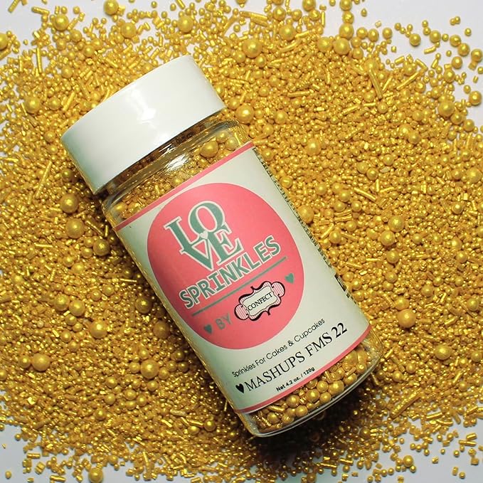 gold sprinkles bottle for decoration bottle 100 g