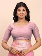 Shree Shyam Fashion Linen Cotton Pink Saree - Distacart