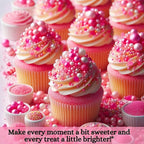 hot pink sprinkles bottle for decoration bottle 100 g