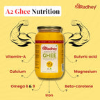 Shreeradhey A2 Bilona Gir Cow Ghee | Bilona Ghee 100% Pure | Churned From Curd | Homemade Organic Authentic Cow Ghee - Distacart