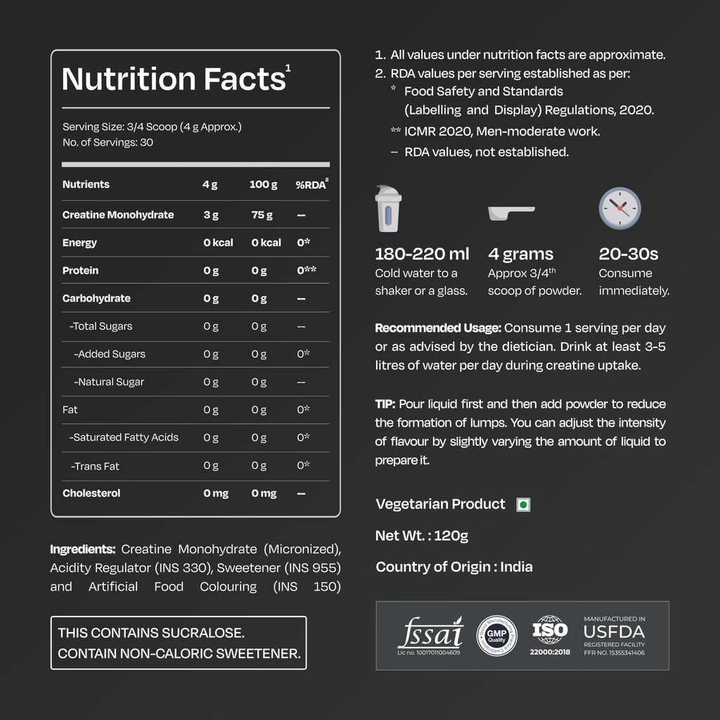 Nutrabay Gold Micronised Creatine Monohydrate Powder - Cola