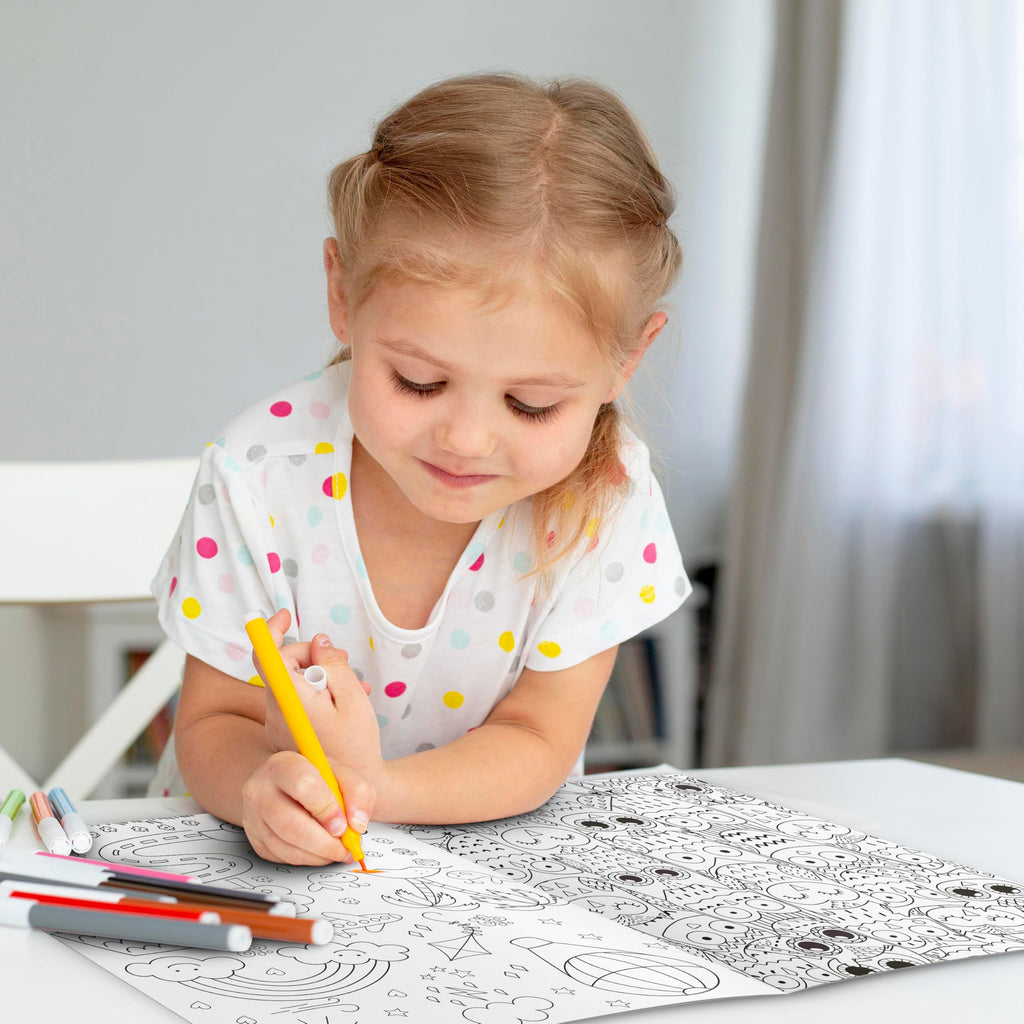 Doodle Colouring for kids - Blue Edition : Kids Colouring book, Colouring book for Toddlers, Fun learning colouring book, Colouring book for young learners