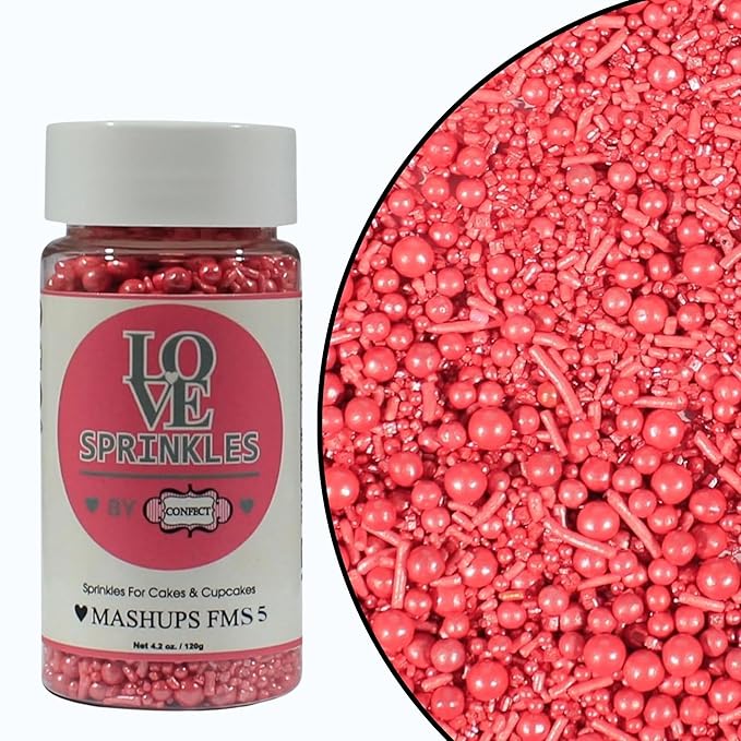 rose pink sprinkles bottle for decoration bottle 100 g