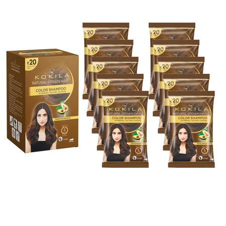 Kokila Unisex Hair Color Shampoo Enriched With Almond Oil In Just 5 Minute, Long