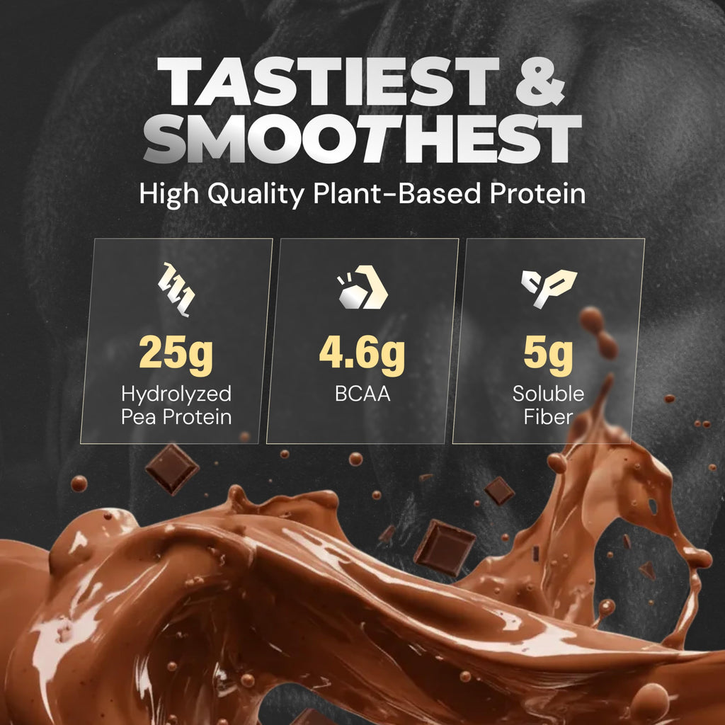 NUTRABAY Gold Hydrolyzed Pea Protein Powder - Rich Chocolate Crème