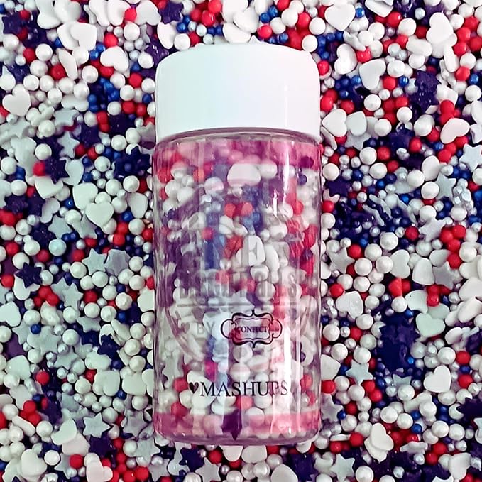 patriotic sprinkles for decoration 07 120 gm