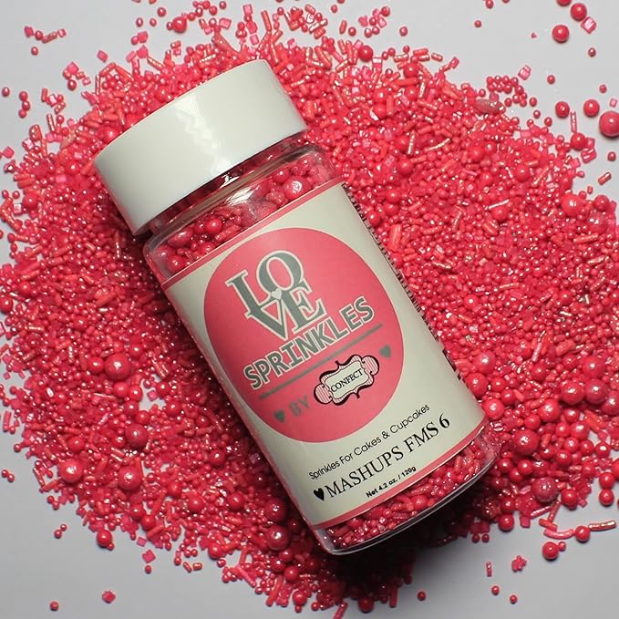 crimson pink sprinkles bottle for decoration bottle 100 g