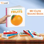 Pocket Board Book Set of ABC, Numbers, Fruits, Vegetables, Wild Animals, Birds - Kids educational board book, Preschool learning books, Preschool Kids Books Children | books