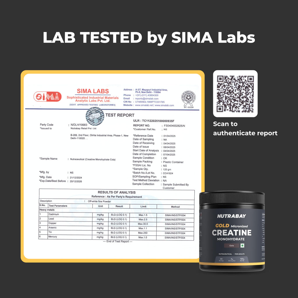 Nutrabay Gold Micronised Creatine Monohydrate Powder - Cola