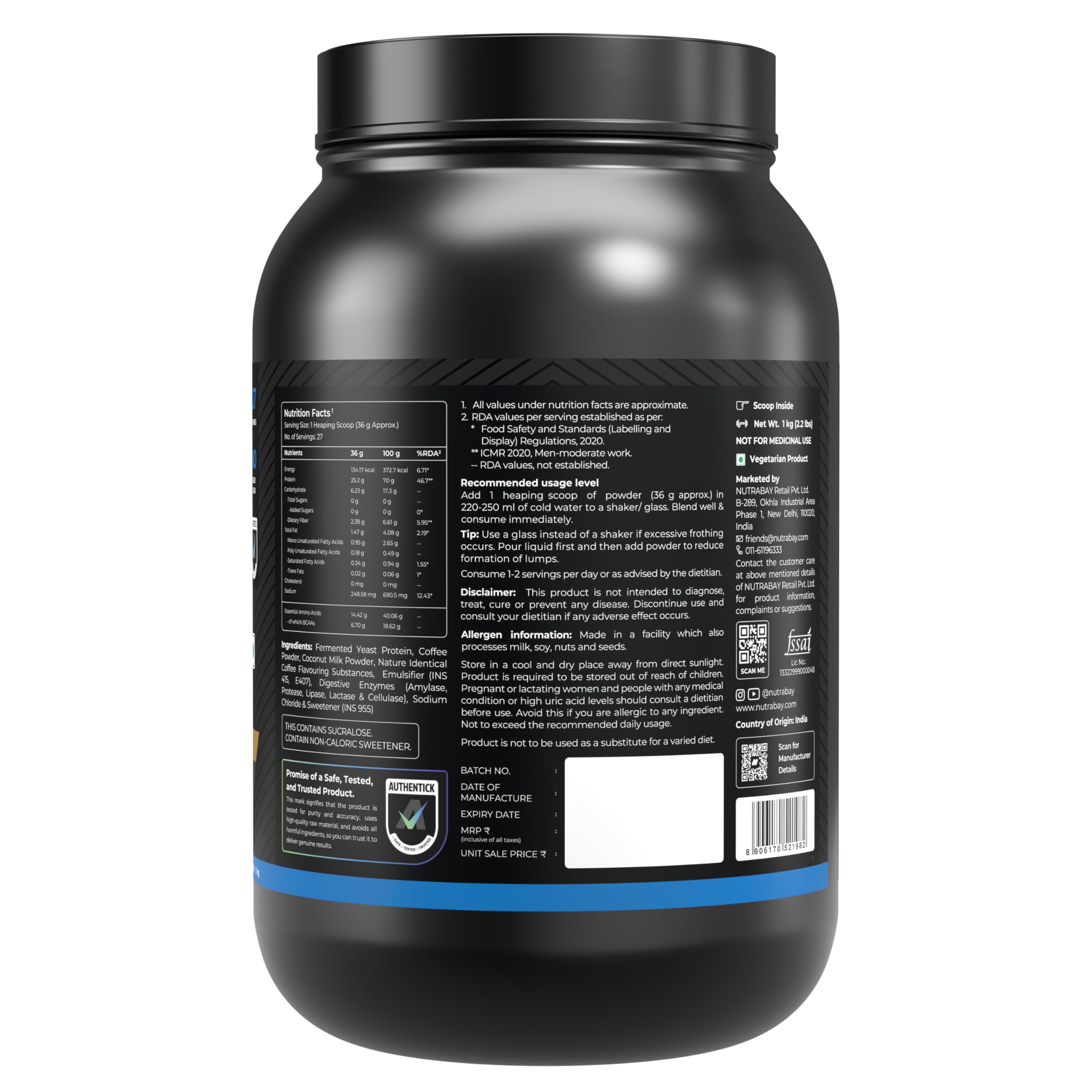 Nutrabay Yeast Protein Powder