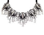 Silver-Plated Alloy Oxidised Ganesh Ji Shape Necklace - The Pari