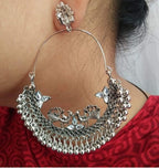 Silver-Plated Alloy Silver Hoop Earrings - The Pari - Distacart