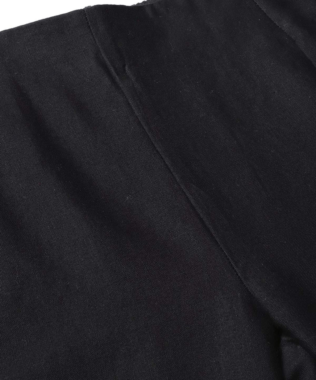 Juniper Women's Black Solid Cotton Flex Straight Fit Pants With Lace & Gota Work