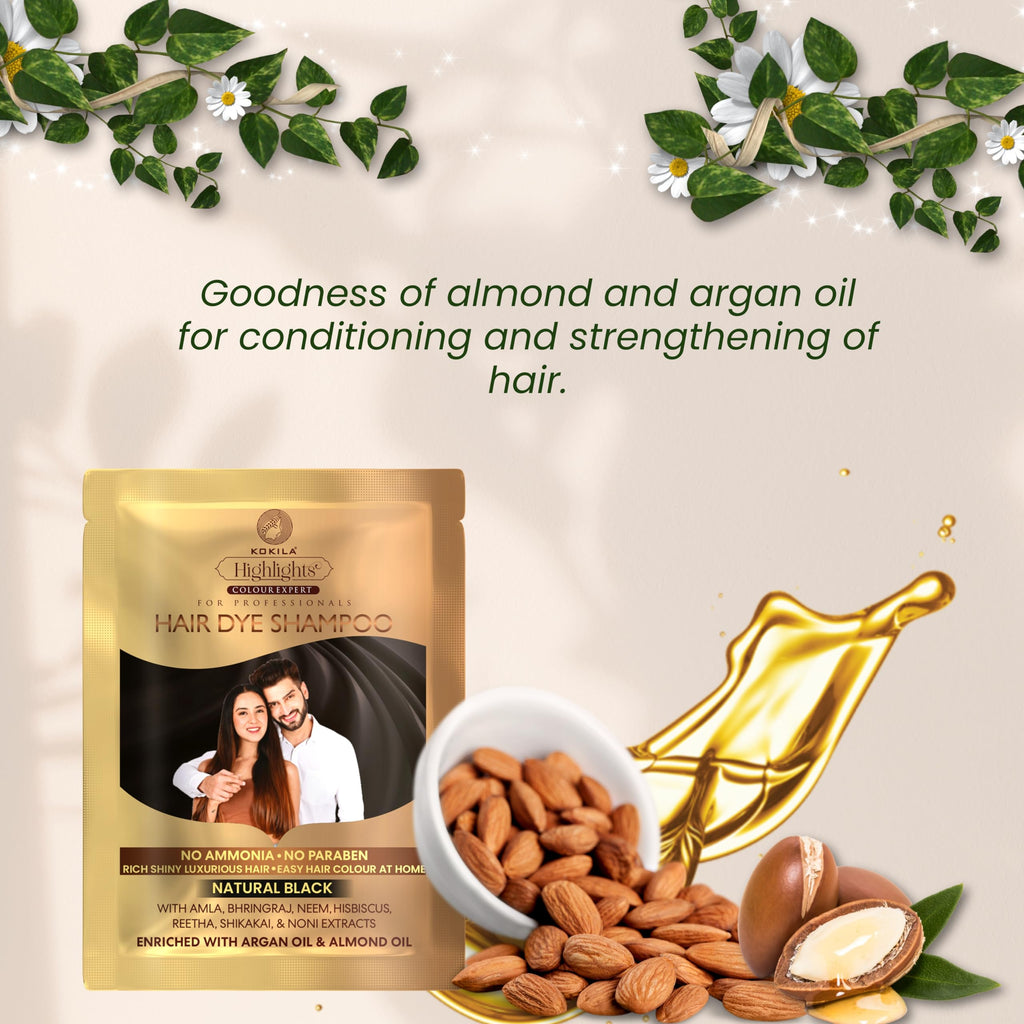 Kokila Unisex Hair Color Shampoo Sachet