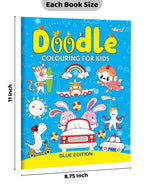 Doodle Colouring for kids - Blue Edition : Kids Colouring book, Colouring book for Toddlers, Fun learning colouring book, Colouring book for young learners