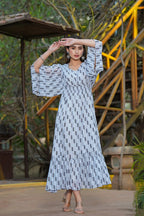 Juniper Women's Women Beautiful Grey Checked Tiered Dress - Distacart