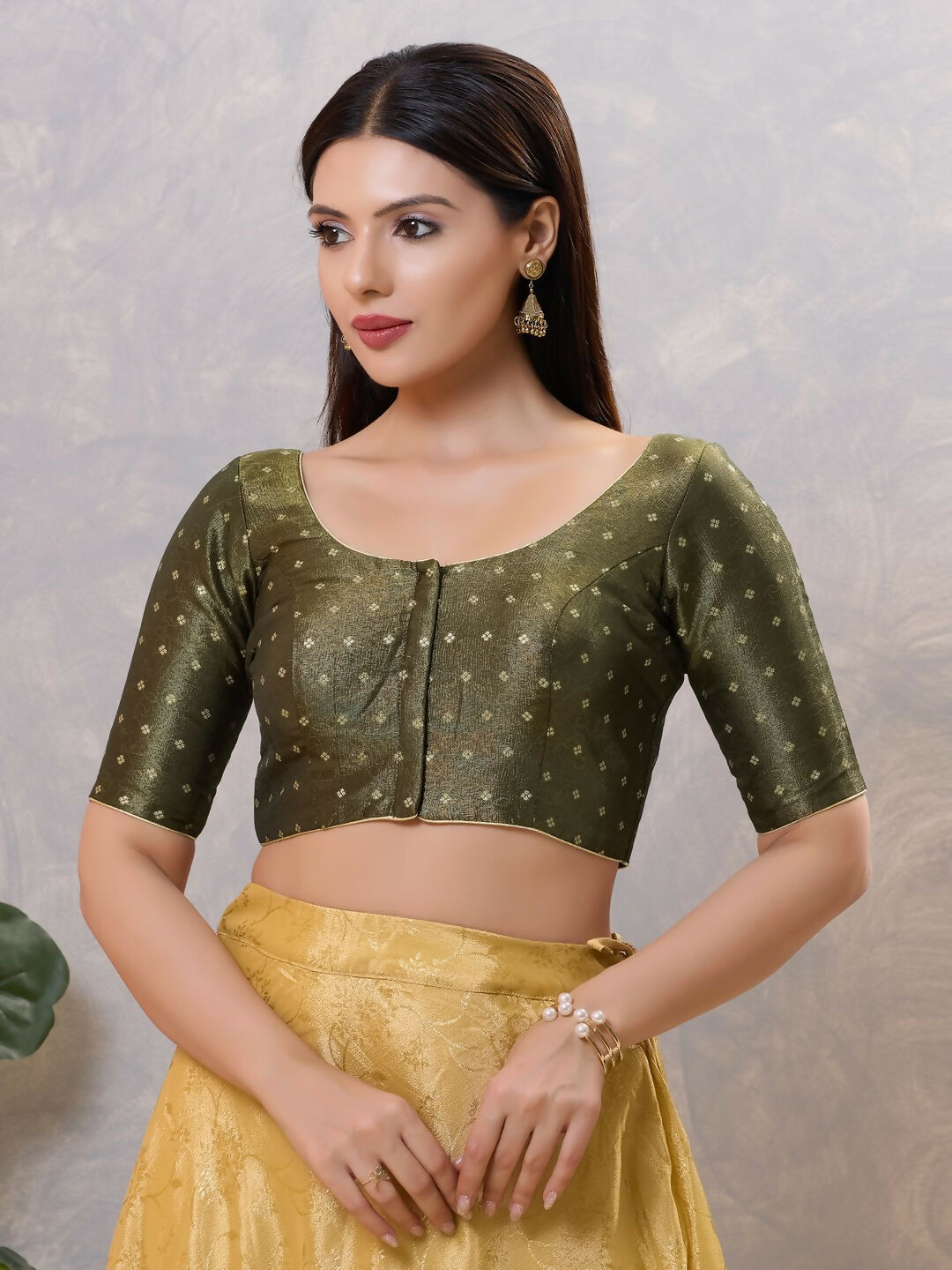 Joban Fashion Women Silk Black Stitched Blouse