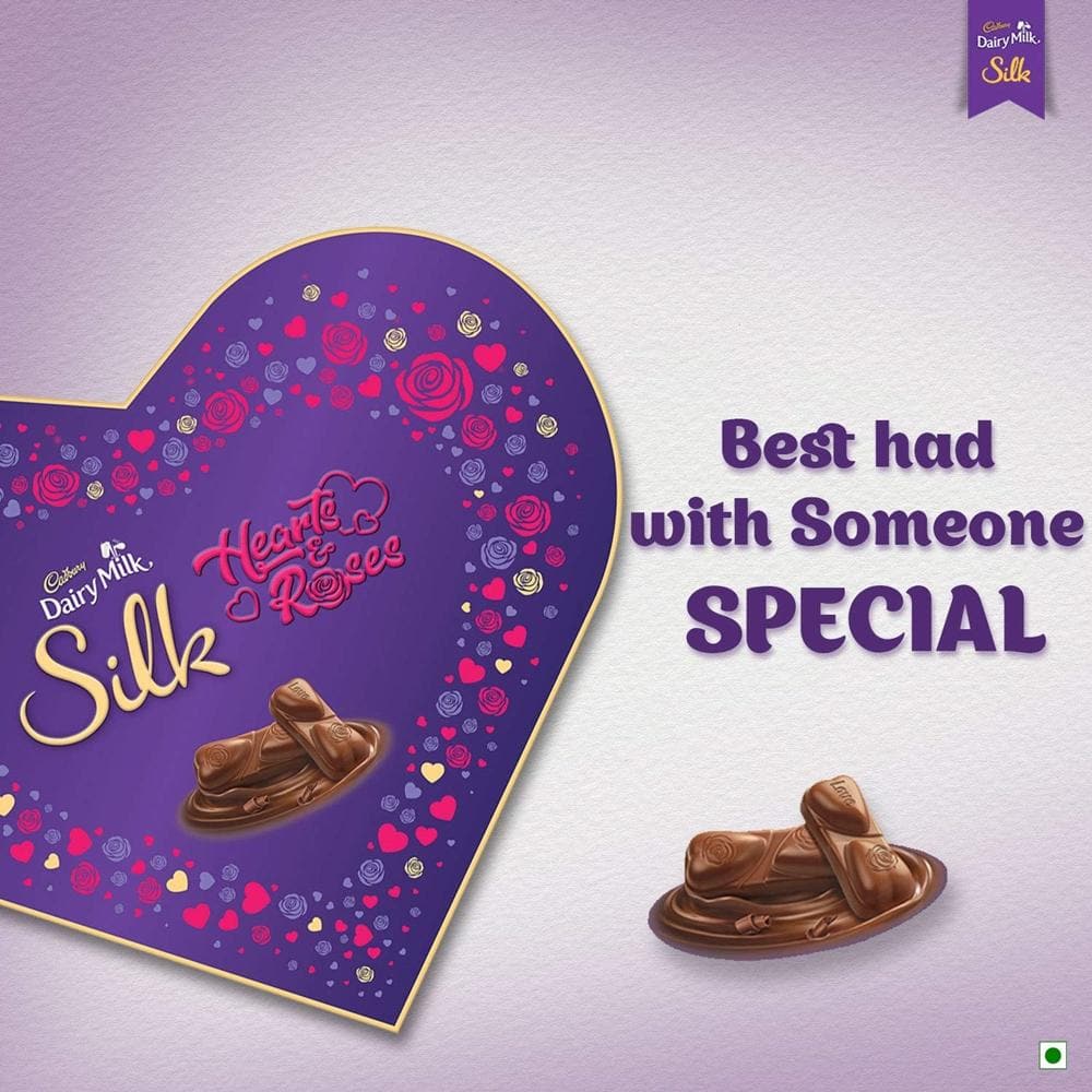 Cadbury Dairy Milk Silk Chocolate Heart Shaped Gift Box