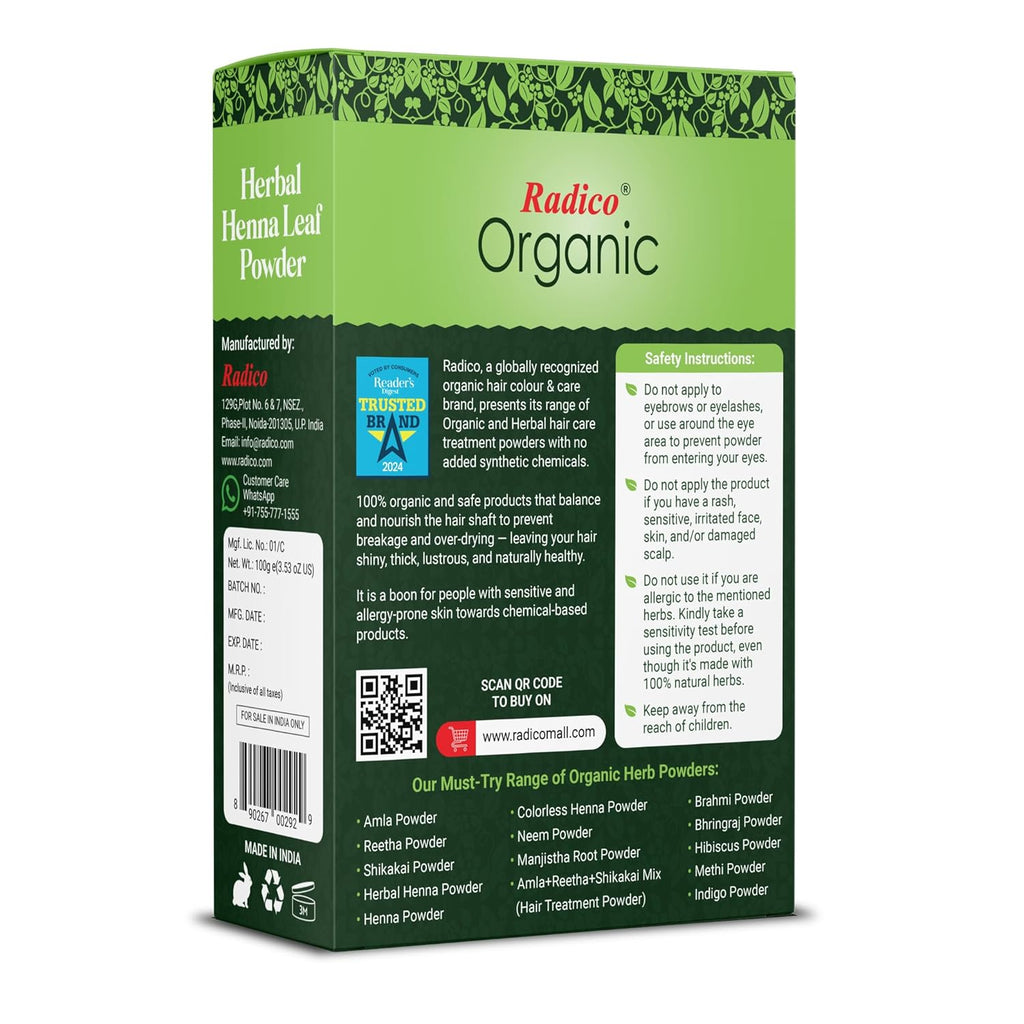 Radico Organic Herbal Henna Powder