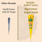 Kokila Bridal Special Premium Gold Mehendi Cones