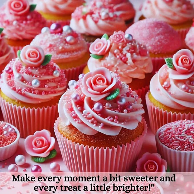 rose pink sprinkles bottle for decoration bottle 100 g