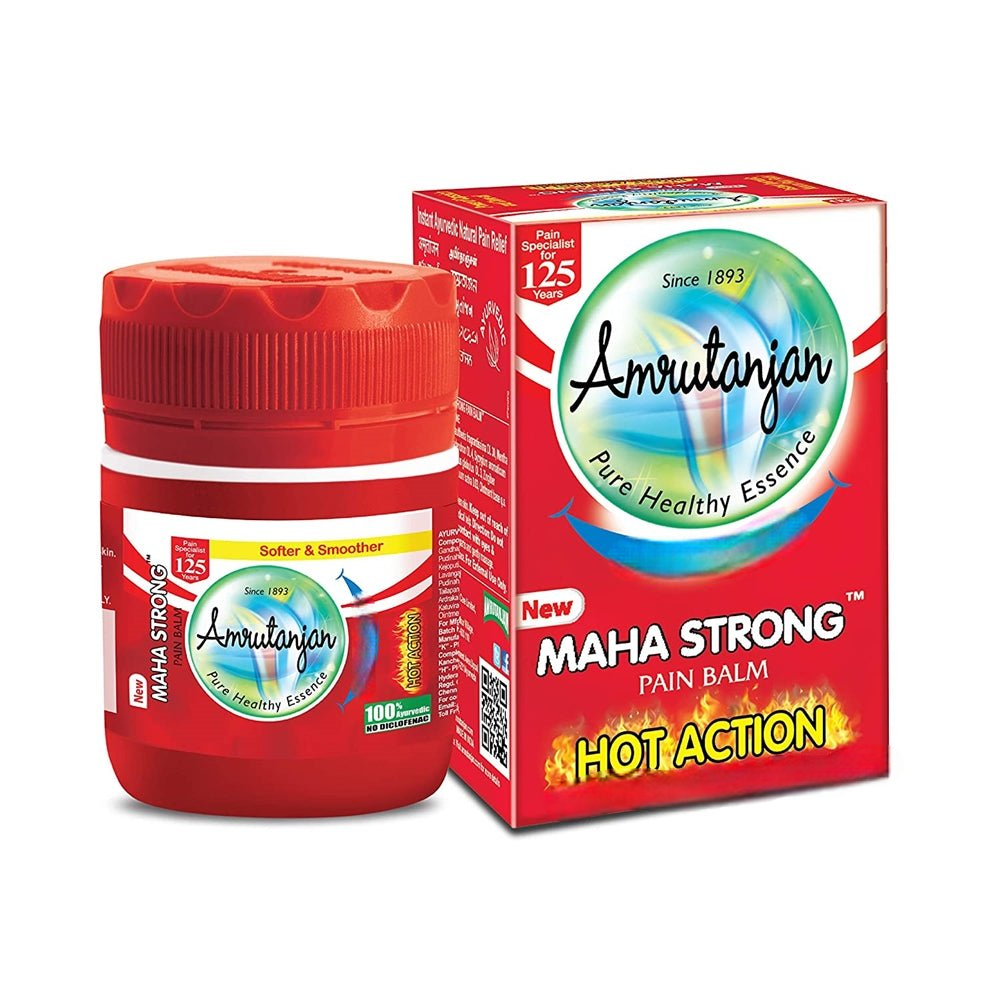 Amrutanjan Maha Strong Pain Balm Red - Distacart