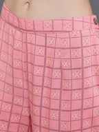 Aks Ethnic Motifs Printed Straight Kurta with Palazzos & Dupatta