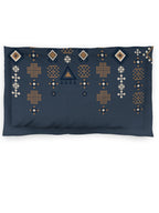 DDecor Blue & Brown Ethnic Motifs Cotton 150 TC Single Bedsheet with 1 Pillow Cover